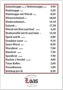 Preise Speisen HP SS25